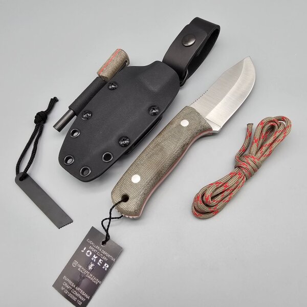 Joker Erizo TS2 EDC Knife Kydexscheide Canvas Micarta Feuerstarter