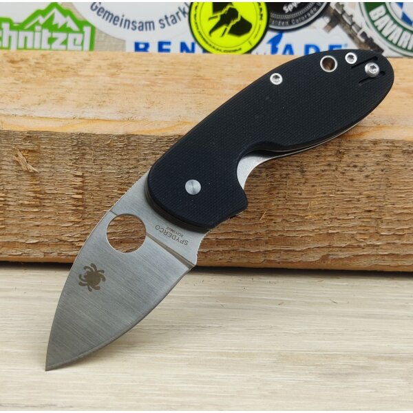 Spyderco Insistent Taschenmesser schwarz black G10 Griff Linerlock 8Cr13MoV Stahl Messer