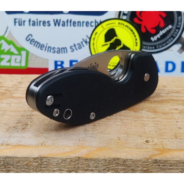 Spyderco Insistent Taschenmesser schwarz black G10 Griff Linerlock 8Cr13MoV Stahl Messer