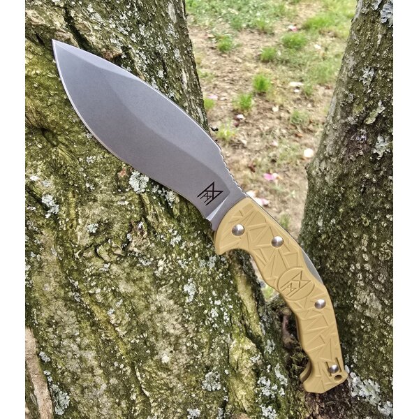 Midgards Messer EDC Kukri Backlock FDE Hybrid-Cryo-Stahl