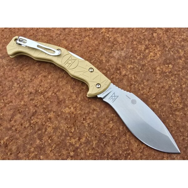 Midgards Messer EDC Kukri Backlock FDE Hybrid-Cryo-Stahl