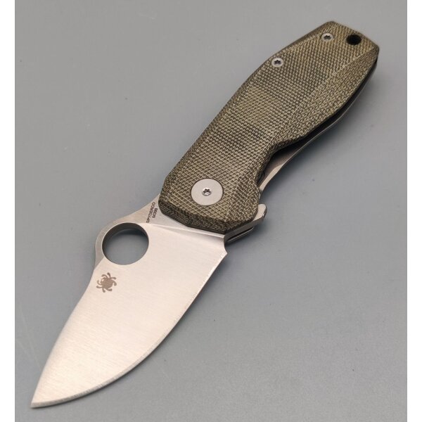 Spyderco Spyderco SpyNano Flash Batch Ti Green Micarta 01SP1332