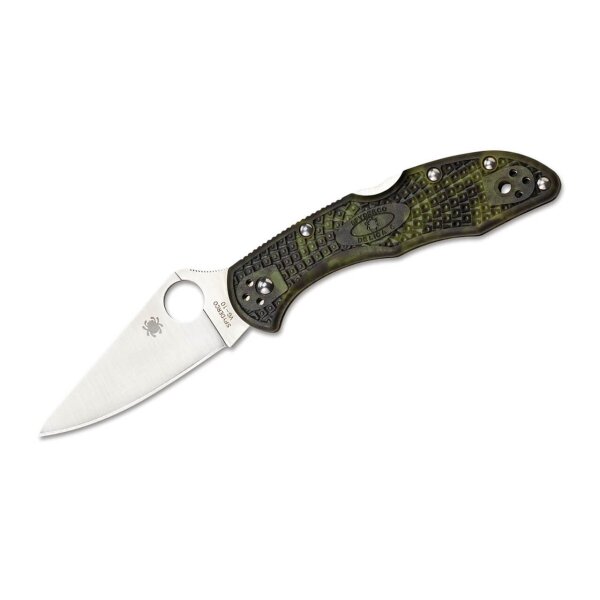 Spyderco Delica 4 Lightweight Zome Green Camo Tarn Grün Military Camouflage VG-10 Stahl 01SP921