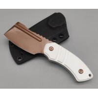 Kansept Knives Korvid S Fixed Blade Rosegold-White