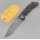 Spartan Blades SF5 Custom Damast Chad Nichols Harsey Folder - PLAGUE DOCTOR Black & Gold Schwarz