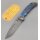 Spartan Blades SF5 Custom Damast Chad Nichols Harsey Folder - PLAGUE DOCTOR Blue Blau