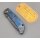 Spartan Blades SF5 Custom Damast Chad Nichols Harsey Folder - PLAGUE DOCTOR Blue Blau