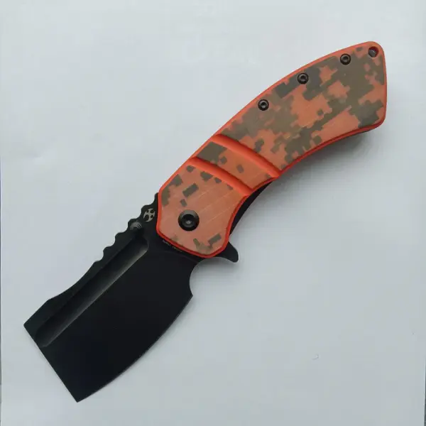 Kansept Knives Korvid XL Flipper Orange Camouflage by Koch Tools