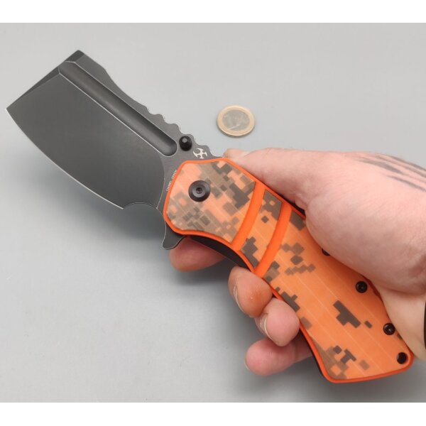Kansept Knives Korvid XL Flipper Orange Camouflage by Koch Tools