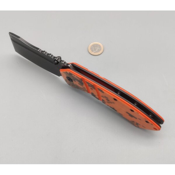 Kansept Knives Korvid XL Flipper Orange Camouflage by Koch Tools