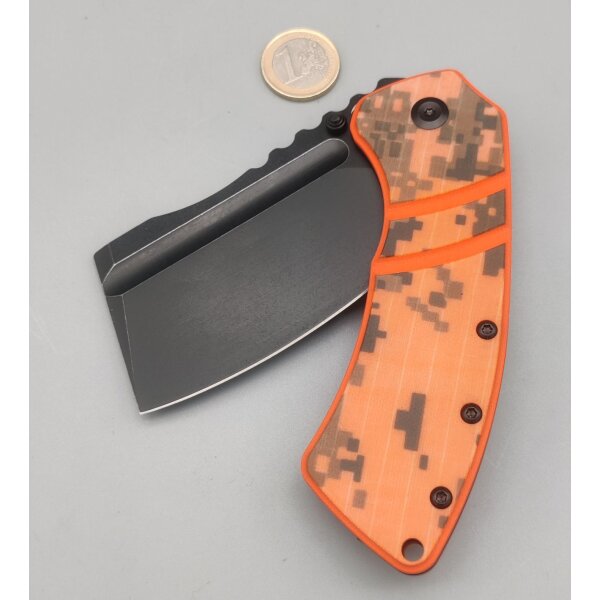 Kansept Knives Korvid XL Flipper Orange Camouflage by Koch Tools