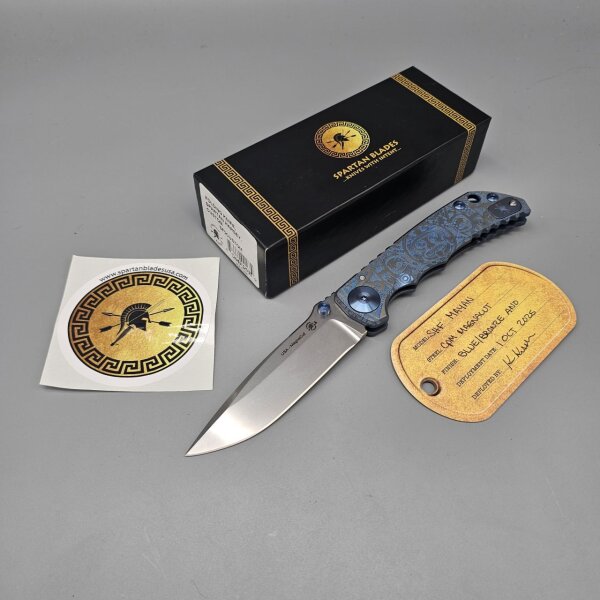 Spartan Blades SF5 Magna Cut Harsey Folder - Mayan Blau Blue