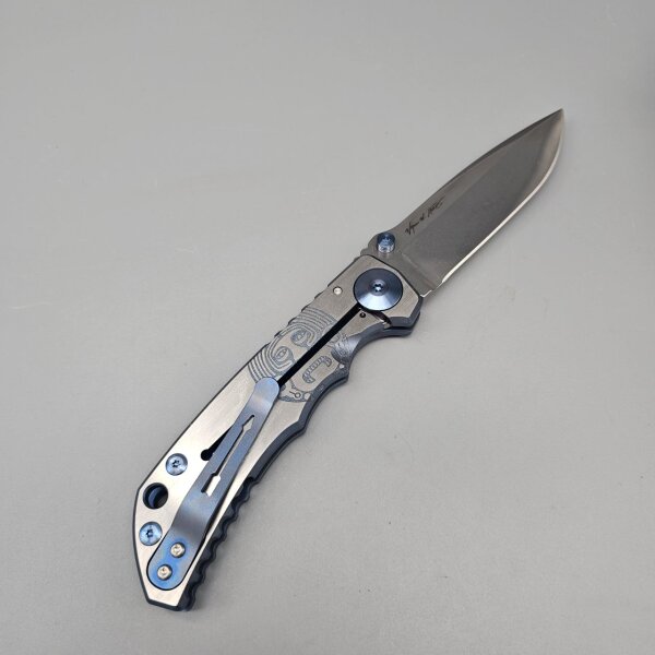 Spartan Blades SF5 Magna Cut Harsey Folder - Mayan Blau Blue