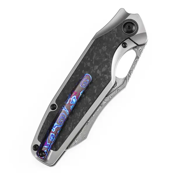 Kansept Knives Tuckamore Damast Titan Carbon Timascusclip