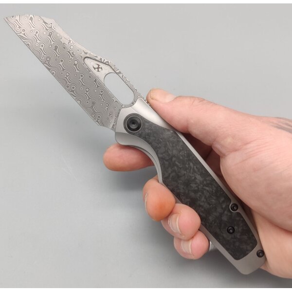 Kansept Knives Tuckamore Damast Titan Carbon Timascusclip