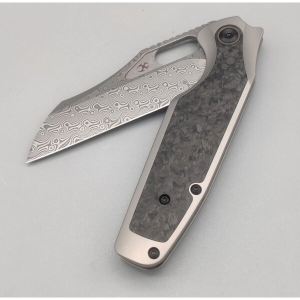 Kansept Knives Tuckamore Damast Titan Carbon Timascusclip