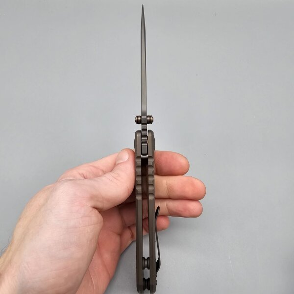 Spartan Blades SF5 Custom Magna Cut Harsey Folder - Runes & Staves Black Brown
