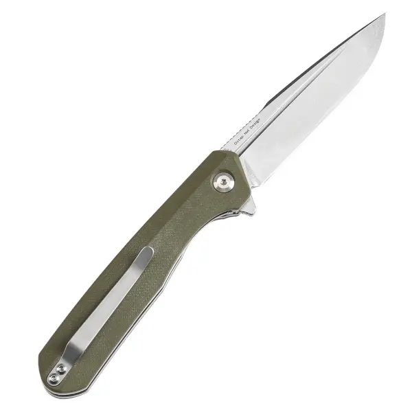 Kansept Knives Qilin Flipper Olive Green by Ostap Hel