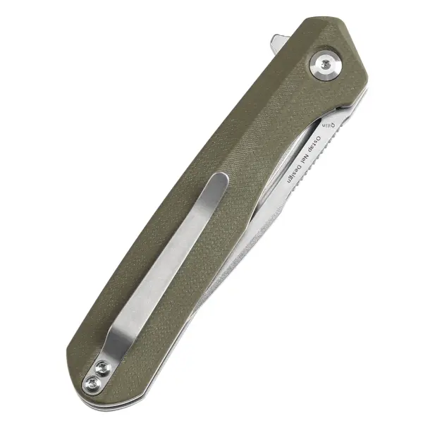 Kansept Knives Qilin Flipper Olive Green by Ostap Hel