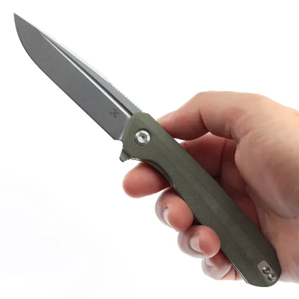 Kansept Knives Qilin Flipper Olive Green by Ostap Hel