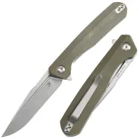 Kansept Knives Qilin Flipper Olive Green by Ostap Hel