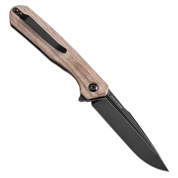 Kansept Knives Qilin Flipper Brown Micarta by Ostap Hel