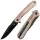 Kansept Knives Qilin Flipper Brown Micarta by Ostap Hel