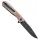 Kansept Knives Qilin Flipper Brown Micarta by Ostap Hel