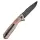 Kansept Knives Qilin Flipper Brown Micarta by Ostap Hel