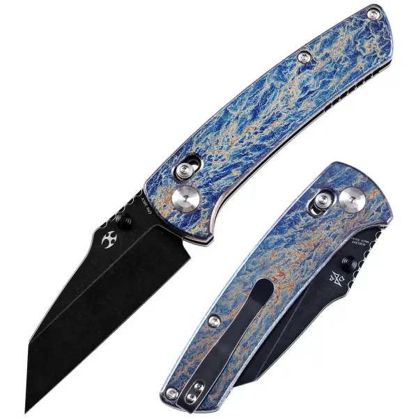 Kansept Knives Main Street Cross Bar Lock Timascus