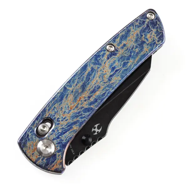 Kansept Knives Main Street Cross Bar Lock Timascus