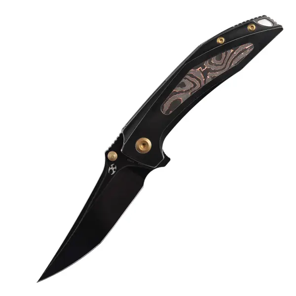Kansept Knives Baku Flipper Copper Carbon Titan