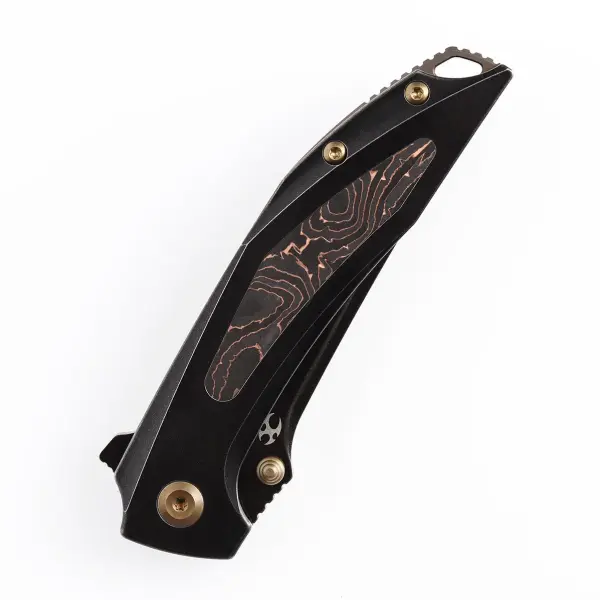 Kansept Knives Baku Flipper Copper Carbon Titan