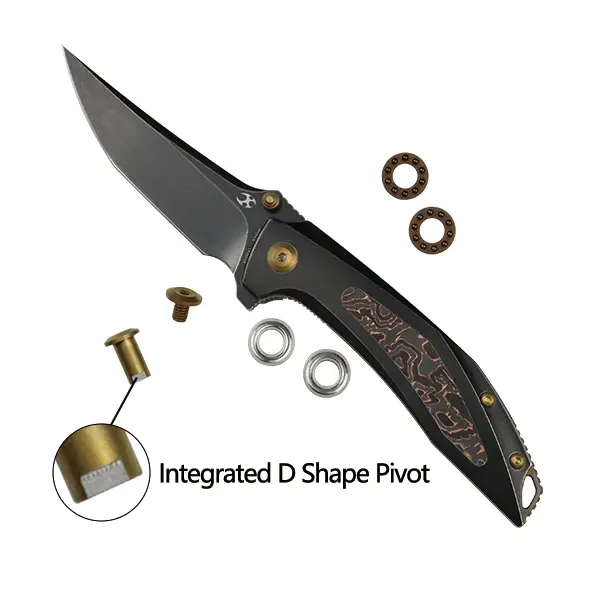 Kansept Knives Baku Flipper Copper Carbon Titan