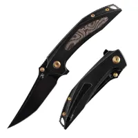 Kansept Knives Baku Flipper Copper Carbon Titan