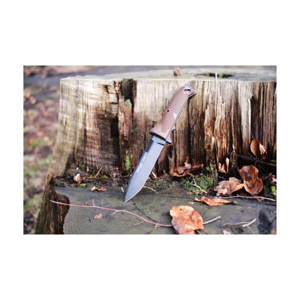 Walther P38 Fixed Blade 440C Stahl Lederscheide