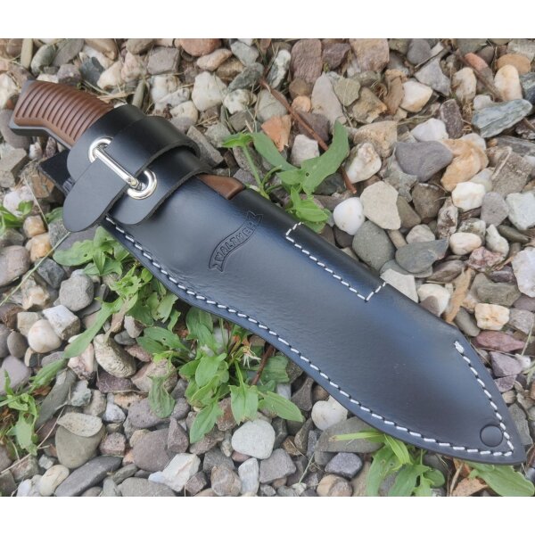 Walther P38 Fixed Blade 440C Stahl Lederscheide
