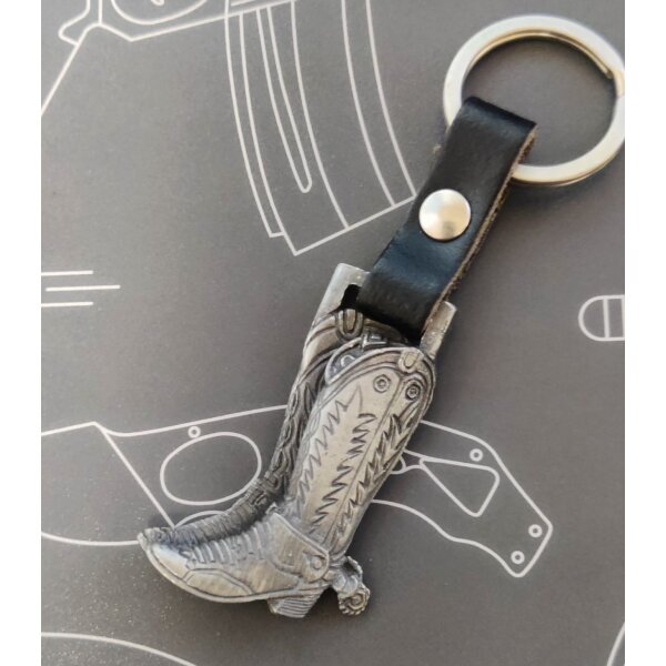 Söldner Schlüsselanhänger "Cowboystiefel" aus Zinn