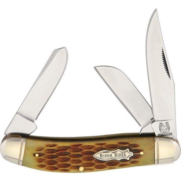 Rough Ryder Sowbelly Stockman Amber Bone Rough Rider