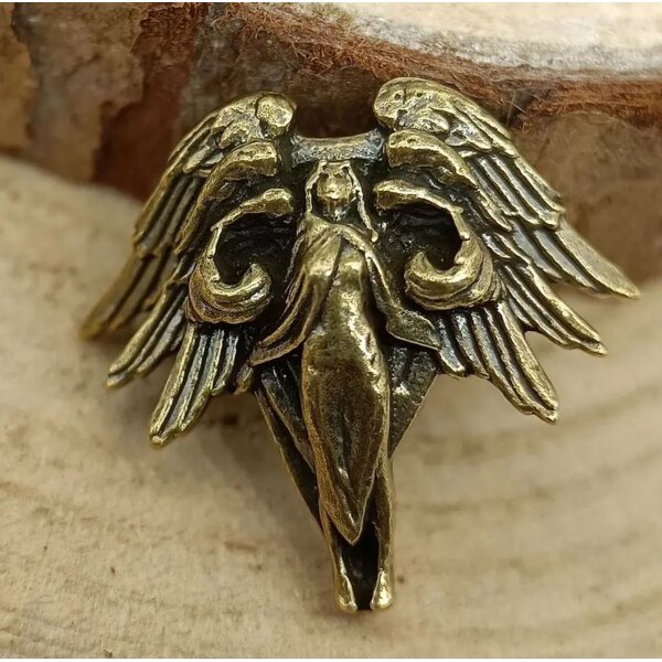 Bead Anhänger Engel Angel mythisch Figur Schlüsselanhänger aus Messing EDC