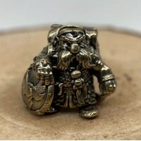 Bead Anhänger Zwerg Zwergsoldat Goblin mit Schild...