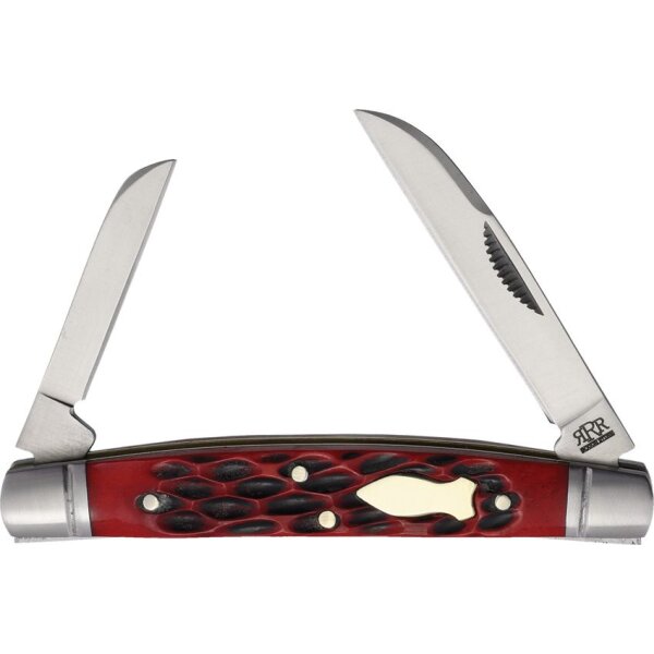 Rough Ryder Reserve 2 Blade Congress Red Jigged Bone Knochen Plain Satin mit 2 Klingen
