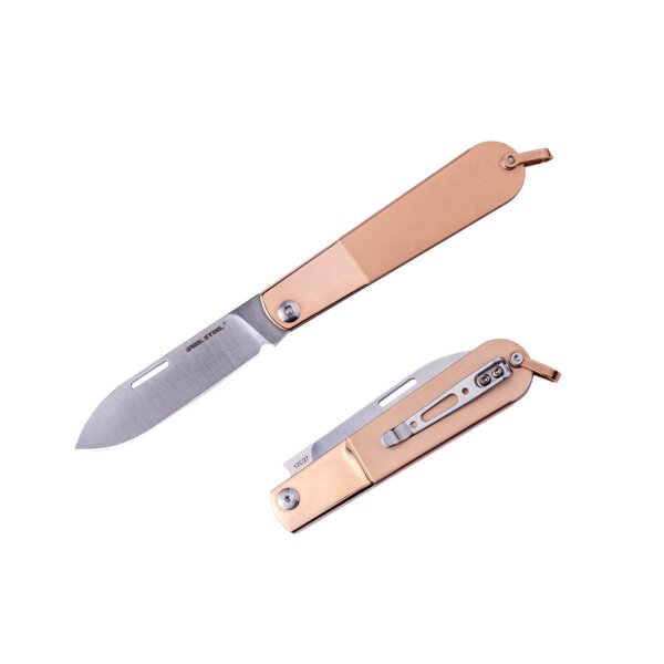 Real Steel RSK Barlow RB-3 Drop Point Slipjoint Rosegold