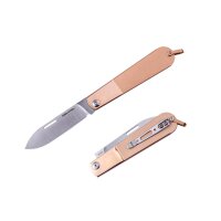 Real Steel RSK Barlow RB-3 Drop Point Slipjoint Rosegold