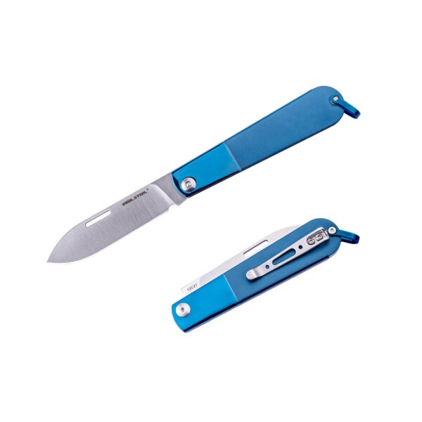 Real Steel RSK Barlow RB-3 Drop Point Slipjoint Blue