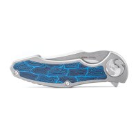 Real Steel RSK Exorcist Ti Blu Damascus G10 Framelock