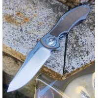 Real Steel RSK Exorcist Ti Green Micarta Framelock