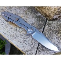 Real Steel RSK Exorcist Ti Green Micarta Framelock