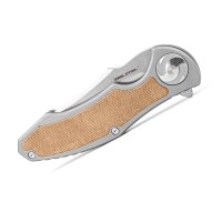Real Steel RSK Exorcist Ti Natural Micarta Framelock