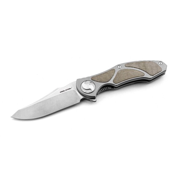 Real Steel RSK Exorcist Ti Green Micarta Three Scales